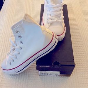 Converse Limited Edition! New! All Star, high tops. White, Men’s 7, Women’s 9